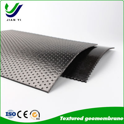 Jakość  6m-8m Wide UV Resistant High Friction HDPE Textured Geomembrane Liner for Slope and Anti-Seepage Projects fabryka