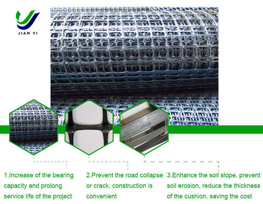 4m~5m Biaxial Plastic Geogrid dla ochrony zbocza i wzmocnienia fundamentów