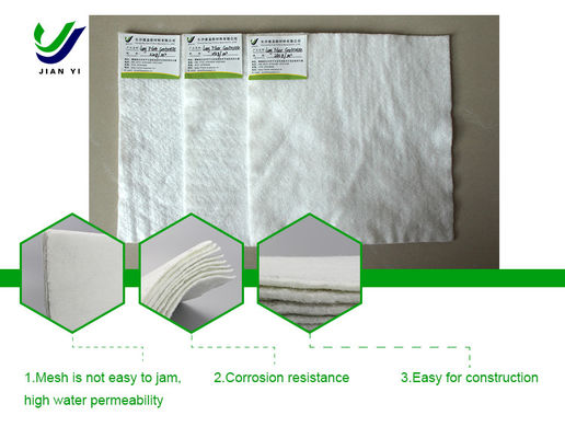 Lekkie, odporne na promieniowanie UV, odporne na przebicie, geotekstil z polipropylenu do kopalni, tymczasowe budowy