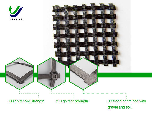 30-120KN/m Geogrid stalowy odporny na promieniowanie UV do wzmocnienia fundamentów dróg