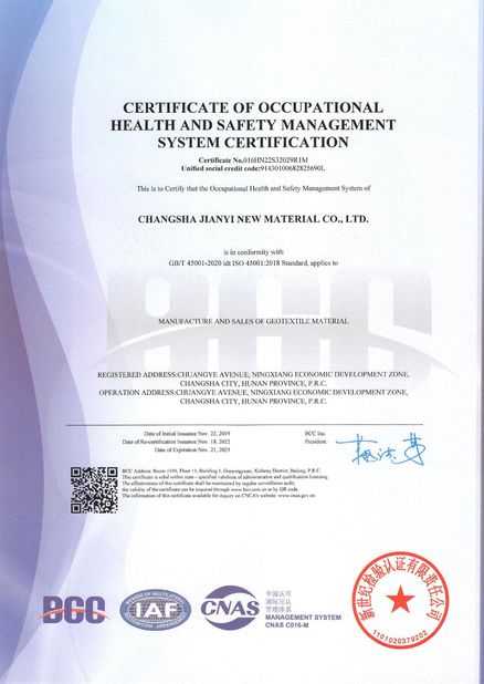 Chiny Changsha Jian-Yi New Material Co., Ltd. Certyfikaty