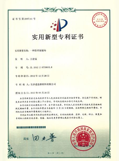 Chiny Changsha Jian-Yi New Material Co., Ltd. Certyfikaty